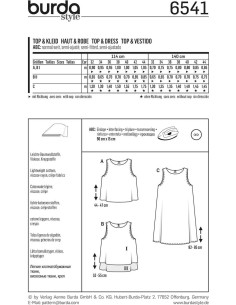 Modello per top e abito - Burda 6541 2