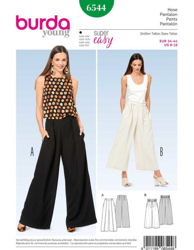 Modello di pantaloni - Burda 6544