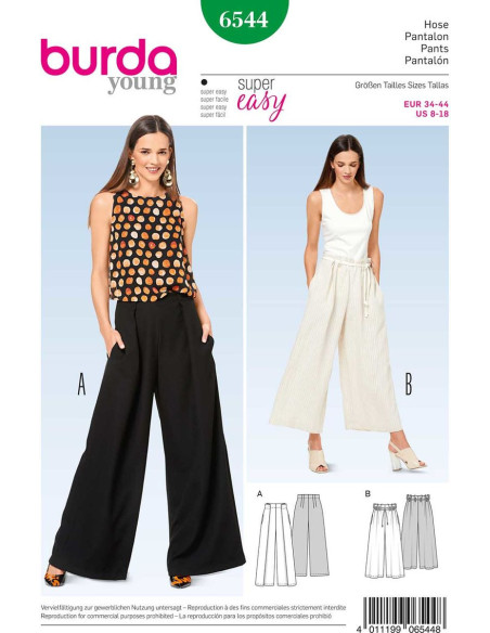 Modello di pantaloni - Burda 6544