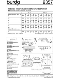 Modello di abito e pantaloni - Burda 9357 2