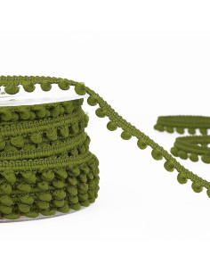 Gallone mini pompon - Kaki