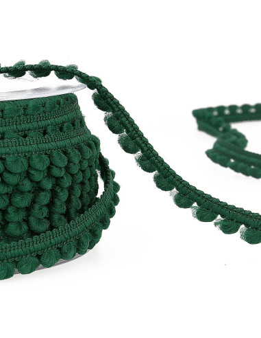 Ghirlanda mini pompon - Verde bottiglia