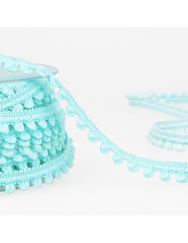 Gallone mini pomponi - Azzurro cielo