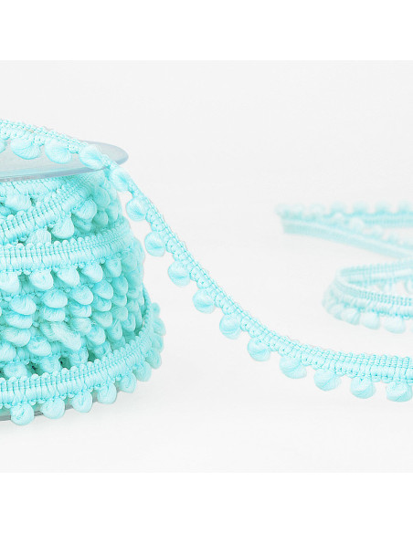 Gallone mini pomponi - Azzurro cielo