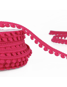 Mini pomponi a metraggio - Fucsia