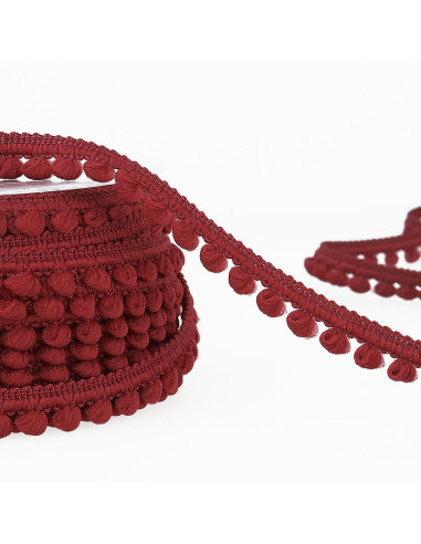 Gallone mini pompon - Bordeaux