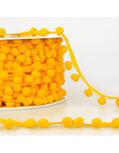 Gala con grandi pompon - Giallo