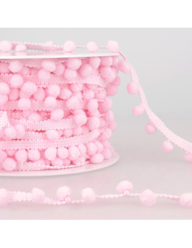 Grosso nastro con pompon - Rosa
