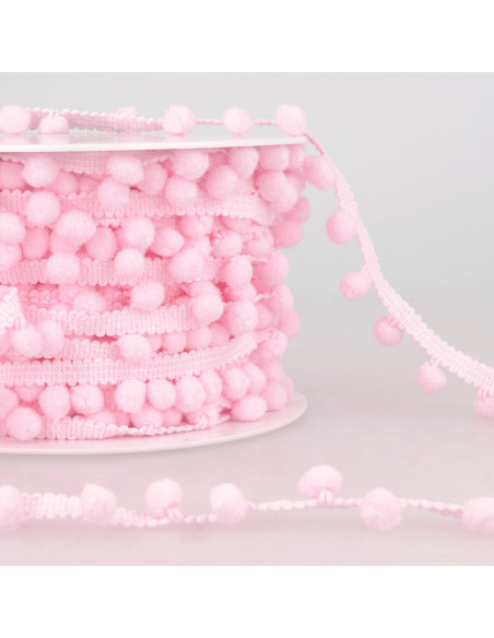 Grosso nastro con pompon - Rosa