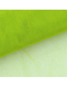 Tulle glitterato - Verde mela