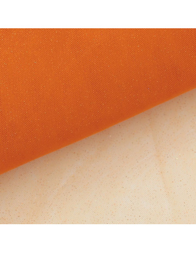 Tulle glitterato - Arancione