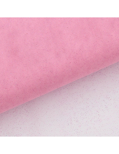 Tulle glitterato - Rosa