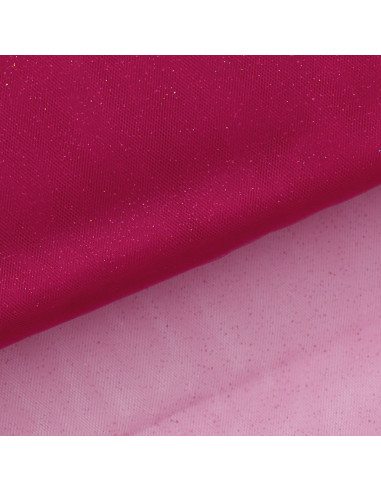 Tulle glitterato - Fucsia