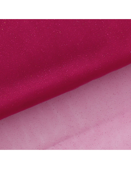 Tulle glitterato - Fucsia