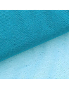Tulle glitterato - Blu turchese