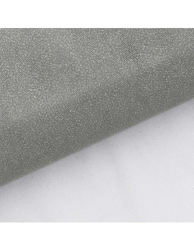Tulle glitterato - Argento