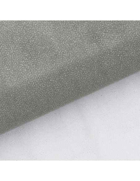 Tulle glitterato - Argento