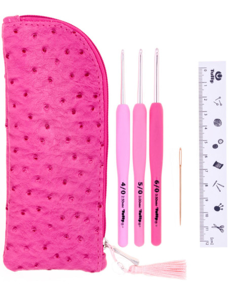 Set di 3 uncinetti Etimo Rose Tulip