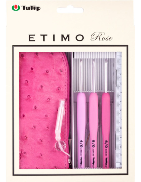 Set di 3 uncinetti Etimo Rose Tulip