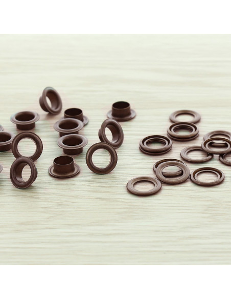 Sacchetto di 100 occhielli con rondelle 8 mm - Rame