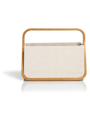 Borsa in tela e bambù naturale M
