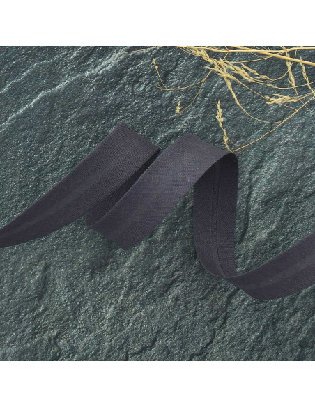 Biais tout textile polycoton - Ardoise