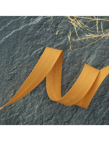 Biais tout textile polycoton - Ocre