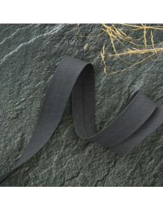 Biais tout textile polycoton - Gris