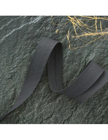 Biais tout textile polycoton - Gris