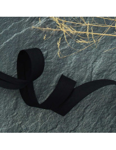 Biais tout textile polycoton - Noir