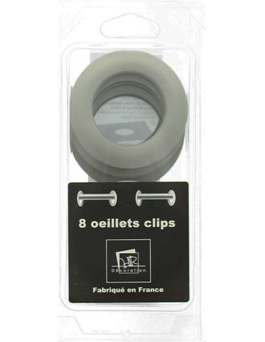 Confezione da 8 occhielli per tende Ø44 mm - Opachi - Lino