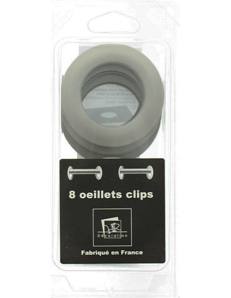 Confezione da 8 occhielli per tende Ø44 mm - Opachi - Lino
