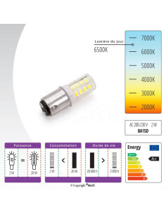 Lampadina LED a baionetta per macchina da cucire 2