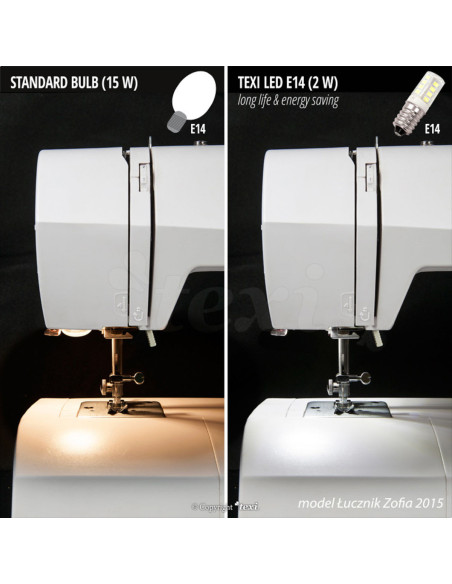 Lampadina a vite LED per macchina da cucire