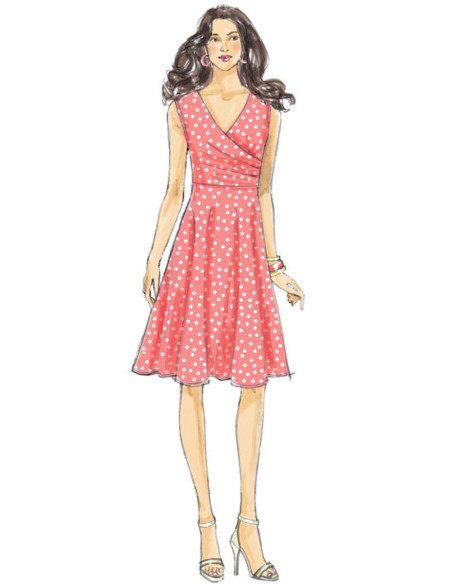 Modello di abito e cintura - Butterick 6446
