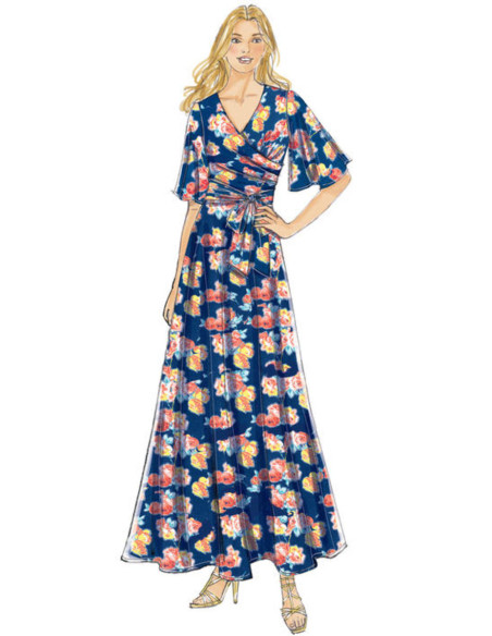 Modello di abito e cintura - Butterick 6446