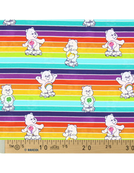 Tessuto jersey Orsetti del Cuore - Arcobaleno