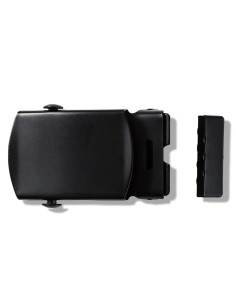 Fibbia per cintura con patta nera 30 mm