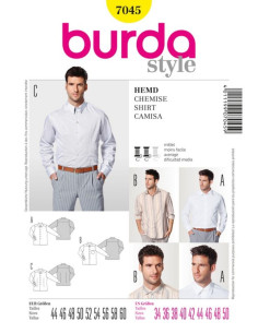 Modello di camicia da uomo - Burda 7045