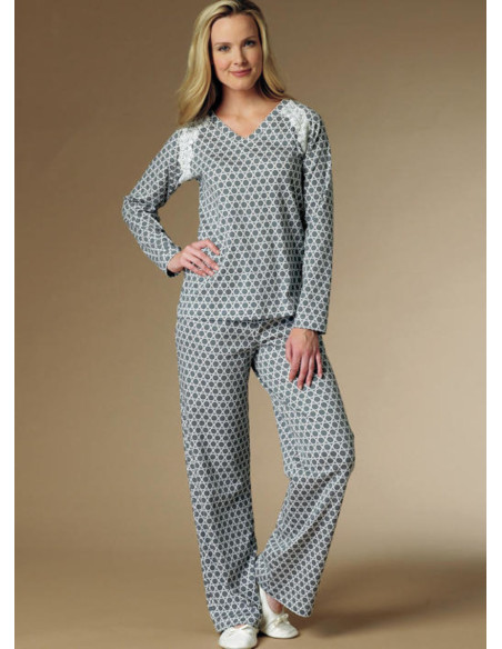Modello di accappatoio, top, camicia da notte e pantaloni - Butterick 6428