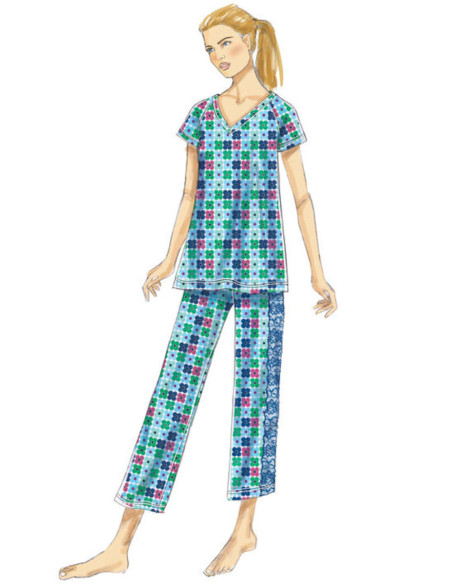 Modello di accappatoio, top, camicia da notte e pantaloni - Butterick 6428