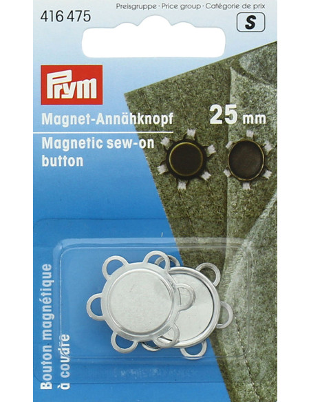 Bottoni magnetici da cucire - Argento