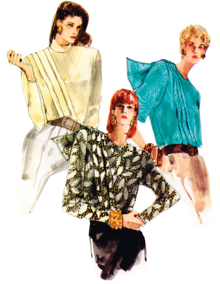 Modello di camicia vintage - Vogue 1980