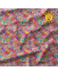 Tessuto lycra costume da bagno - Gummystar rosa e viola