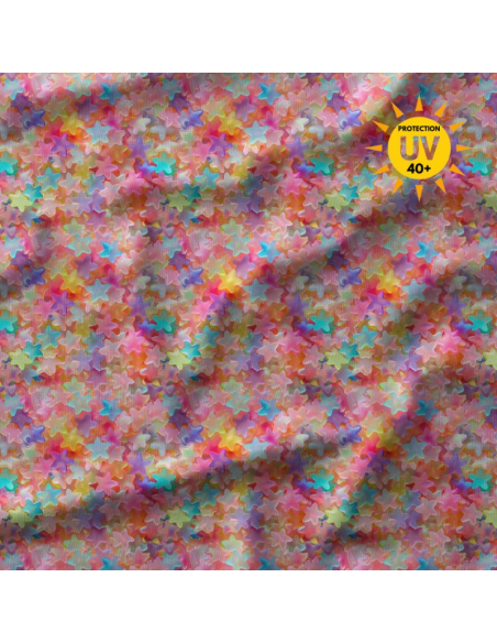 Tessuto lycra costume da bagno - Gummystar rosa e viola