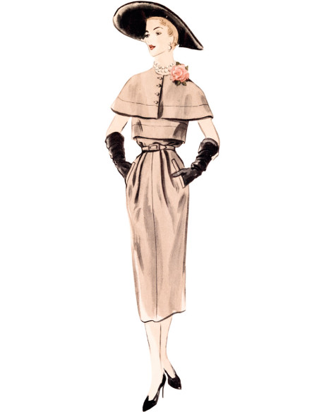 Modello di abito vintage - Vogue 1964