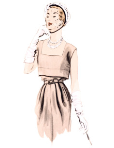 Modello di abito vintage - Vogue 1964 2