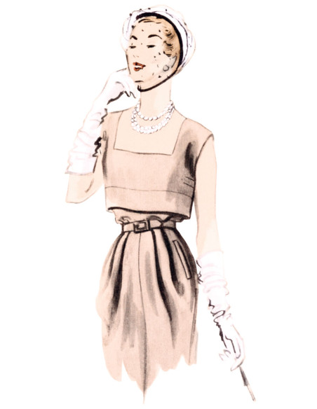 Modello di abito vintage - Vogue 1964
