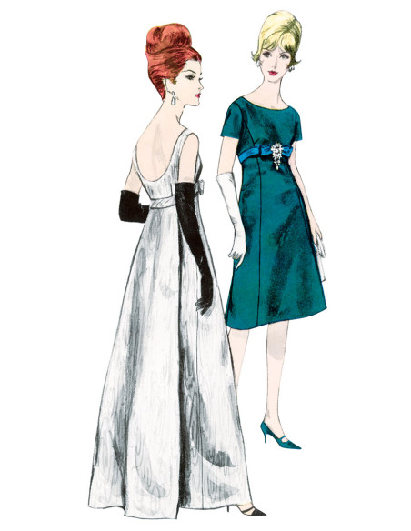 Modello di abito vintage - Vogue 1965