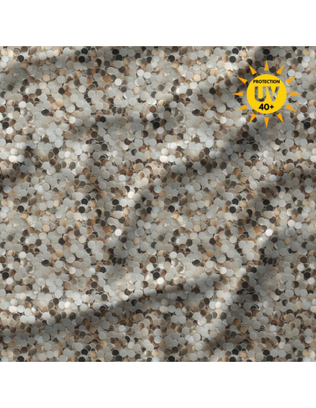 Tessuto lycra costume da bagno - Sissi grigio e oro